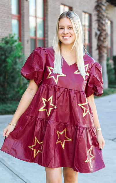 Garnet and Gold Dresses