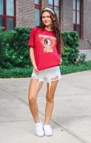 The "You'll Always Remember" Vintage Boyfriend Tee (Garnet)