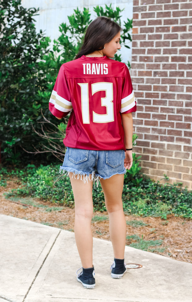 The JORDAN TRAVIS Football Jersey (Garnet)