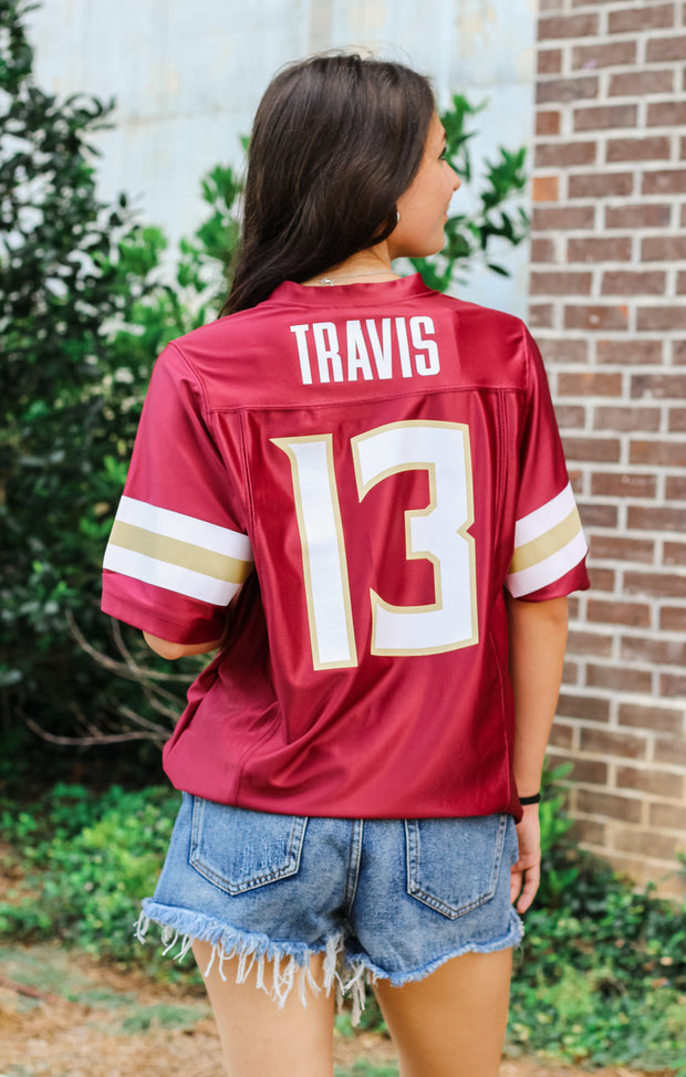 The JORDAN TRAVIS Football Jersey (Garnet)