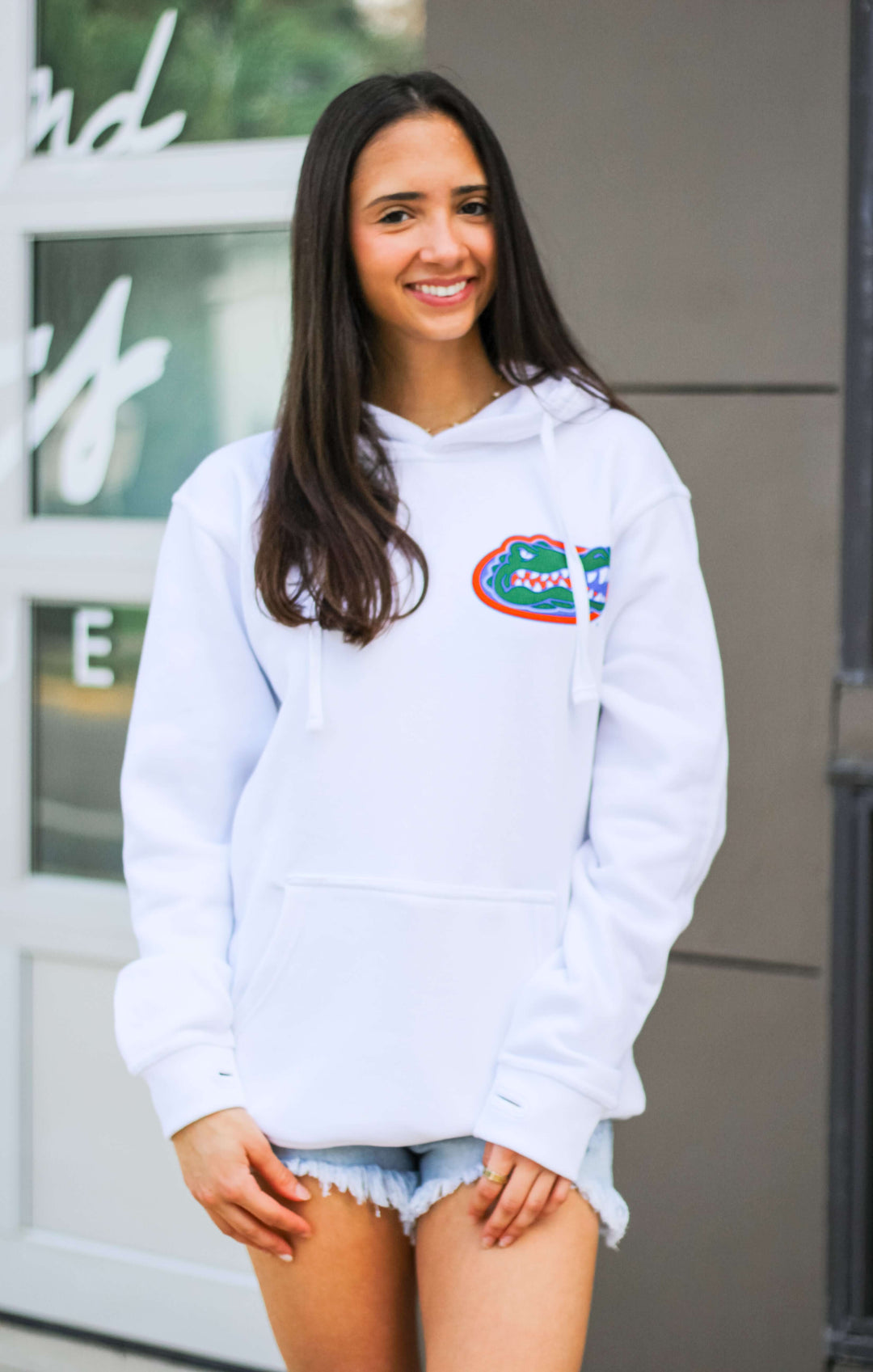 University of Florida Gators Women s Apparel Pressbox The Go Gators Oversized Hoodie Bows and Arrows Co