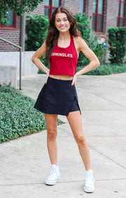 The Game Day Slit Skort (Black)