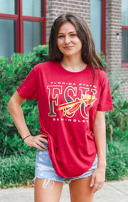 The FSU Spear Vintage Boyfriend Tee (Garnet)