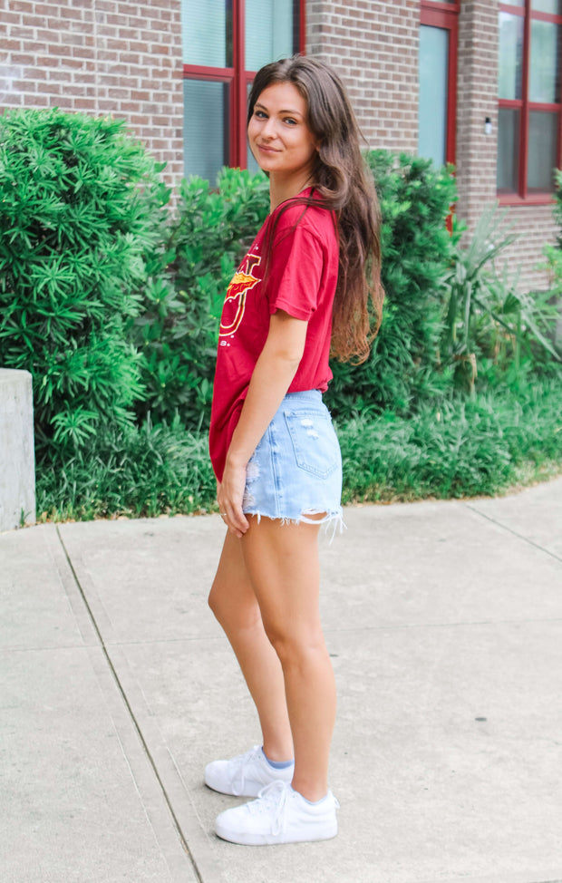 The FSU Spear Vintage Boyfriend Tee (Garnet)