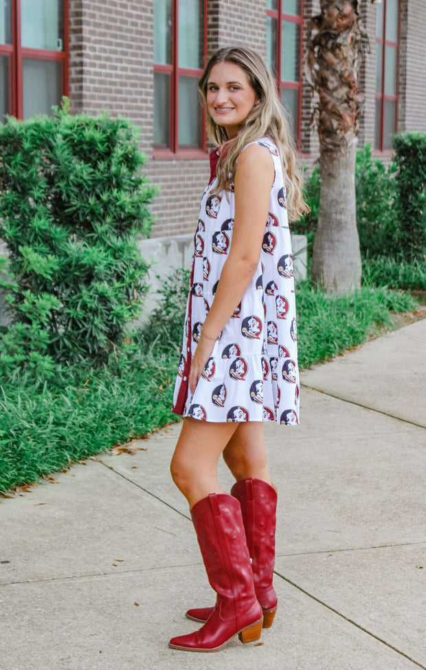 The 'Noles Poplin Tank Dress