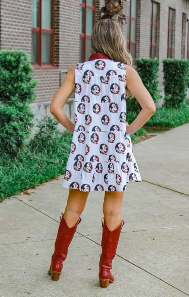 The 'Noles Poplin Tank Dress