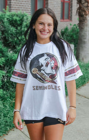 The Seminoles Sequin Grand Jersey Tee