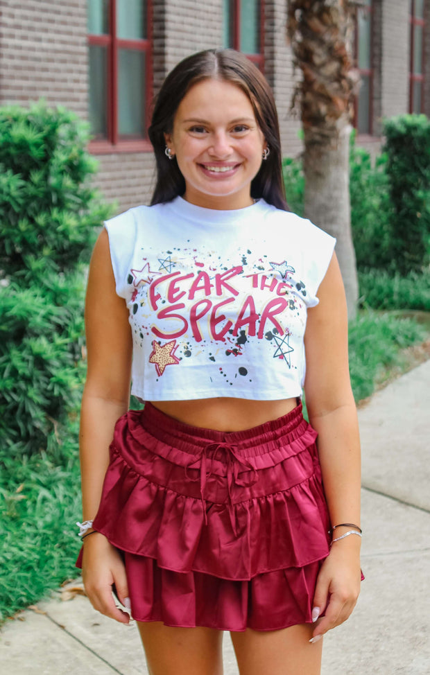 The Fear the Spear Cap Sleeve Crop