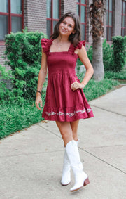 The FSU Spear Smocked Sequin Dress