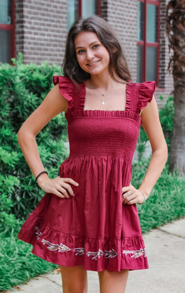 The FSU Spear Smocked Sequin Dress