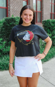 The Erin Lady Seminole Cropped Tee (Black)