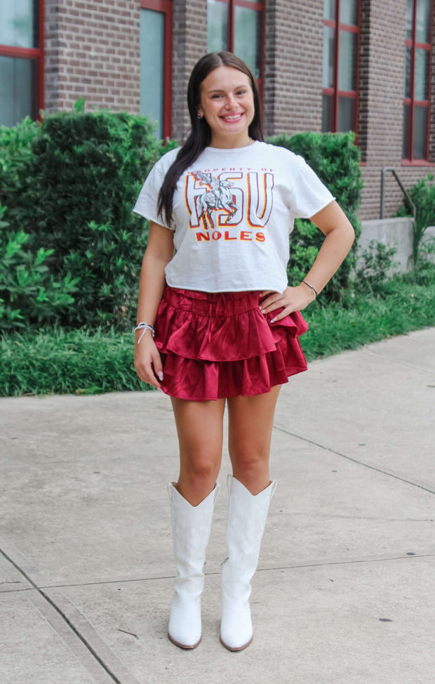 The Erin "Property of FSU" Vintage Cropped Tee