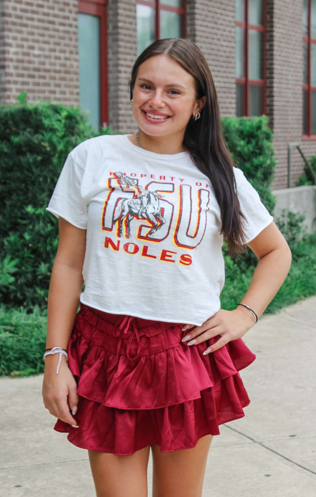 The Erin "Property of FSU" Vintage Cropped Tee