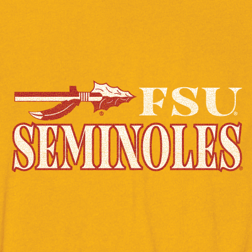 The "FSU Seminole" Vintage Crop Tank (Gold)