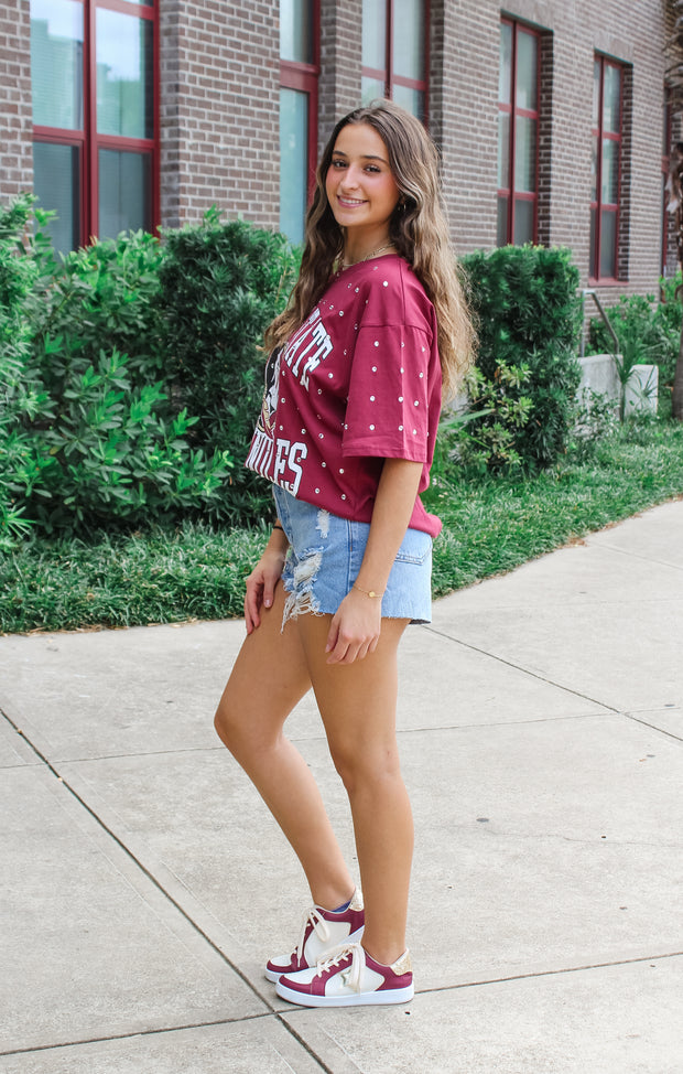 The Florida State Oversized Rhinestone Tee