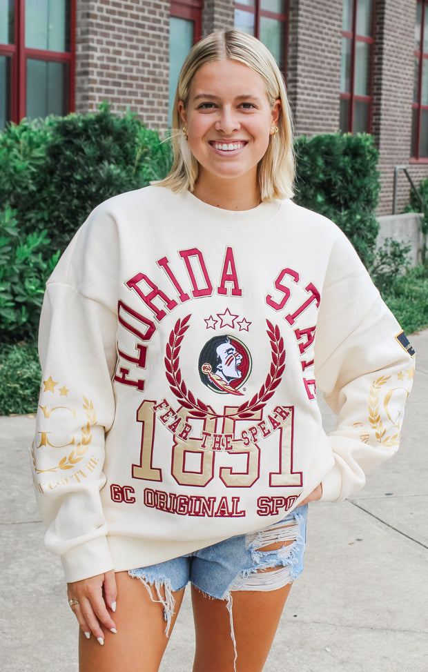 Game Day Couture Florida State Seminoles Multi-Hit Embroidered Sweatshirt