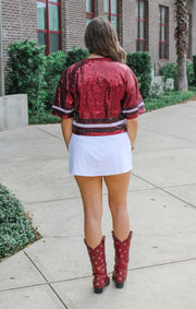 The FSU Sequin Cropped Jersey