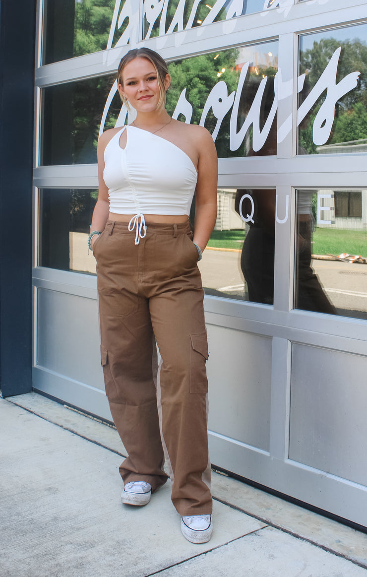 Laila Cargo Pants (Brown) - Laura's Boutique, Inc