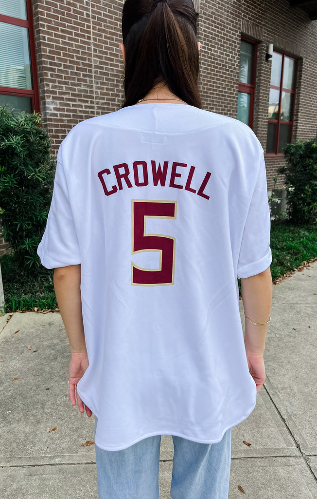 Florida State Seminoles Women's Apparel - Retro Brand The Florida State Crowell Baseball Jersey S